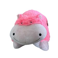Pillow Pets Neonz 2012 Hot Pink Hippo 18" Rare Plush Stuffed Animal Retired