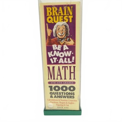Brain Quest Math 4th-6th Grades 1000 Questions Answers 2 Decks