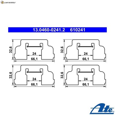 ZUBEHÖRSATZ SCHEIBENBREMSBELAG 13.0460-0241.2 FÜR DACIA SANDERO LOGAN/MCV 1.6L 