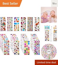920 3D Puffy Stickers for Kids 36 Sheets Animals Letters More