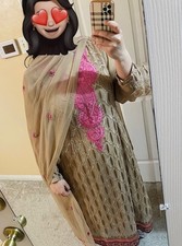 Pakistani Desi designer shalwar kameez preowned Size 24in for Eid or Wedding 3XL