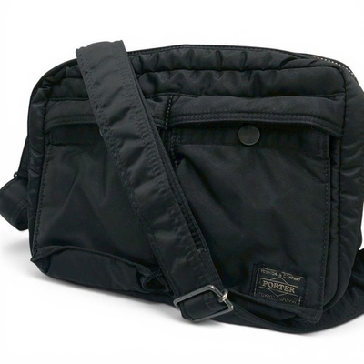 #ad #ad PORTER Yoshida Kaban Tanker Shoulder Crossbody Bag Black Nylon 2 Layer Men $500.00