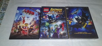3 DVDs Neu sig THE LEGO MOVIE + LEGO BATMAN IL FILM + LEGO SUPEROI Audio Italienisch