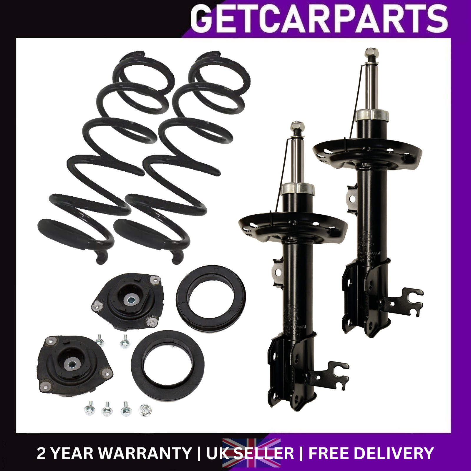 For Nissan Qashqai+2 2008-2014 Front Shock Absorbers & Mounts J10 1.5/1.6/2.0