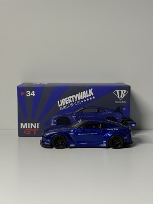 Mini GT LB Works Nissan GT-R R35 Candy Blue 1/64 #34 Mijo