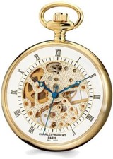 Charles Hubert Gold-Finish Brass Open Face Pocket Watch