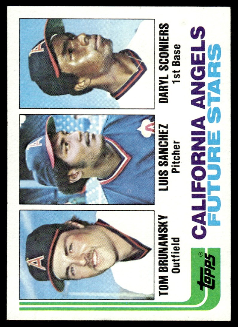 1982 Topps Tom Brunansky/Luis Sanchez/Daryl Sconiers Rookie Baseball ...