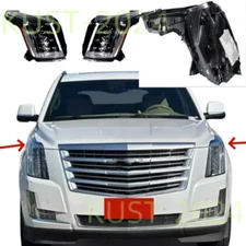For Cadillac Escalade 15-2020  LH+RH Led Side Headlights Lamp Assembly 1 Pair