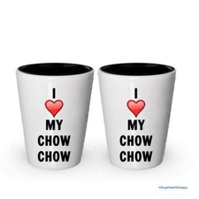 I love my Chow Chow Shot Glass - Chow Chow Lover gifts (2)