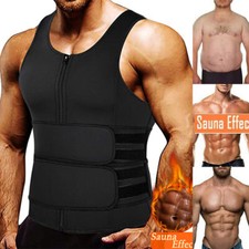 Gynecomastia Compress Tank Top Men Sauna Sweat Vest Waist Trainer Body Shaper US