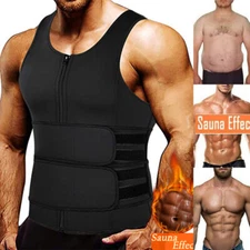 Gynecomastia Compress Tank Top Men Sauna Sweat Vest Waist Trainer Body Shaper US