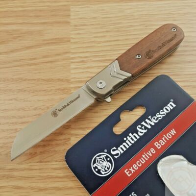 SW1160818 Smith&Wesson Executive Barlow A/O 8Cr13MoV Blade Rosewood Handle