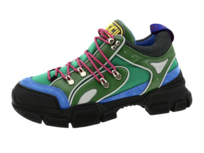 Gucci Flashtrek Green Low-Top Sneaker Z2901 Men's Size 8 G / 8.5