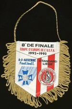 PETIT FANION 10*9 CM AJ.AUXERRE Vs STANDARD LIEGE - 1/8 UEFA CUP 1992-93