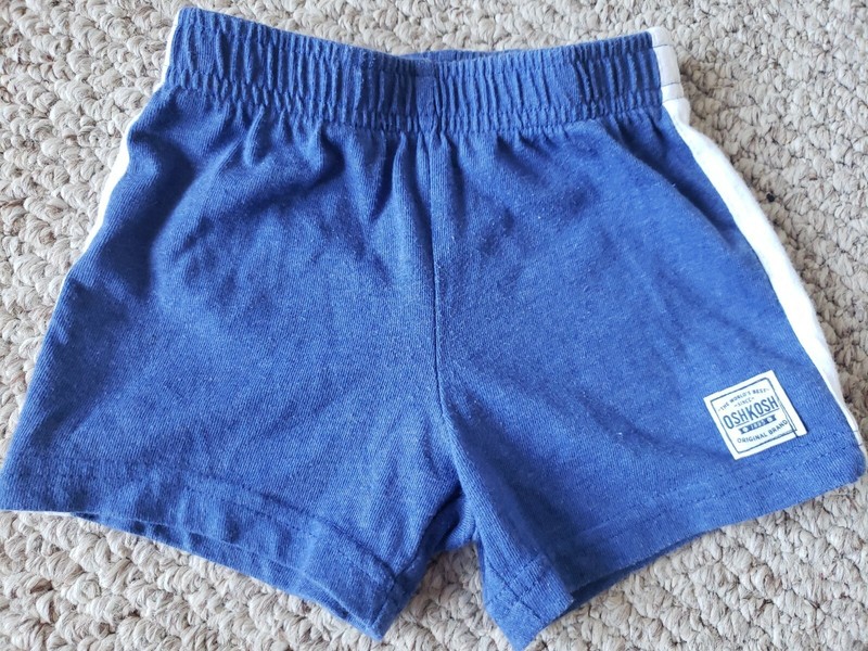 Oshkosh Baby Boy Infant Blue Knit Shorts 6-9 M