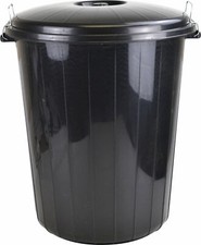 50 LITRE HEAVY DUTY PLASTIC RUBBISH REFUSE BIN WASTE DUSTBIN LOCKING LID 50L
