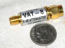 NEW MINI-CIRCUITS VAT8 VAT-8 DB PAD COAX RF ATTENUATOR 15542 GHZ ADAPTOR M-F SMA