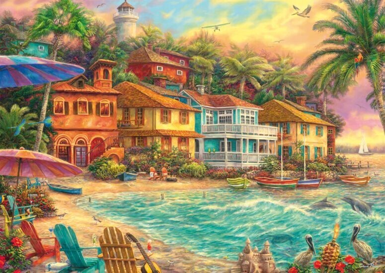 Schmidt Island Life by Chuck Pinson 1000 piece scenic jigsaw puzzle
