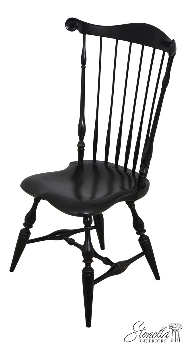67156: Windsor Style Fan Back Black Painted Dining Room Chair | eBay