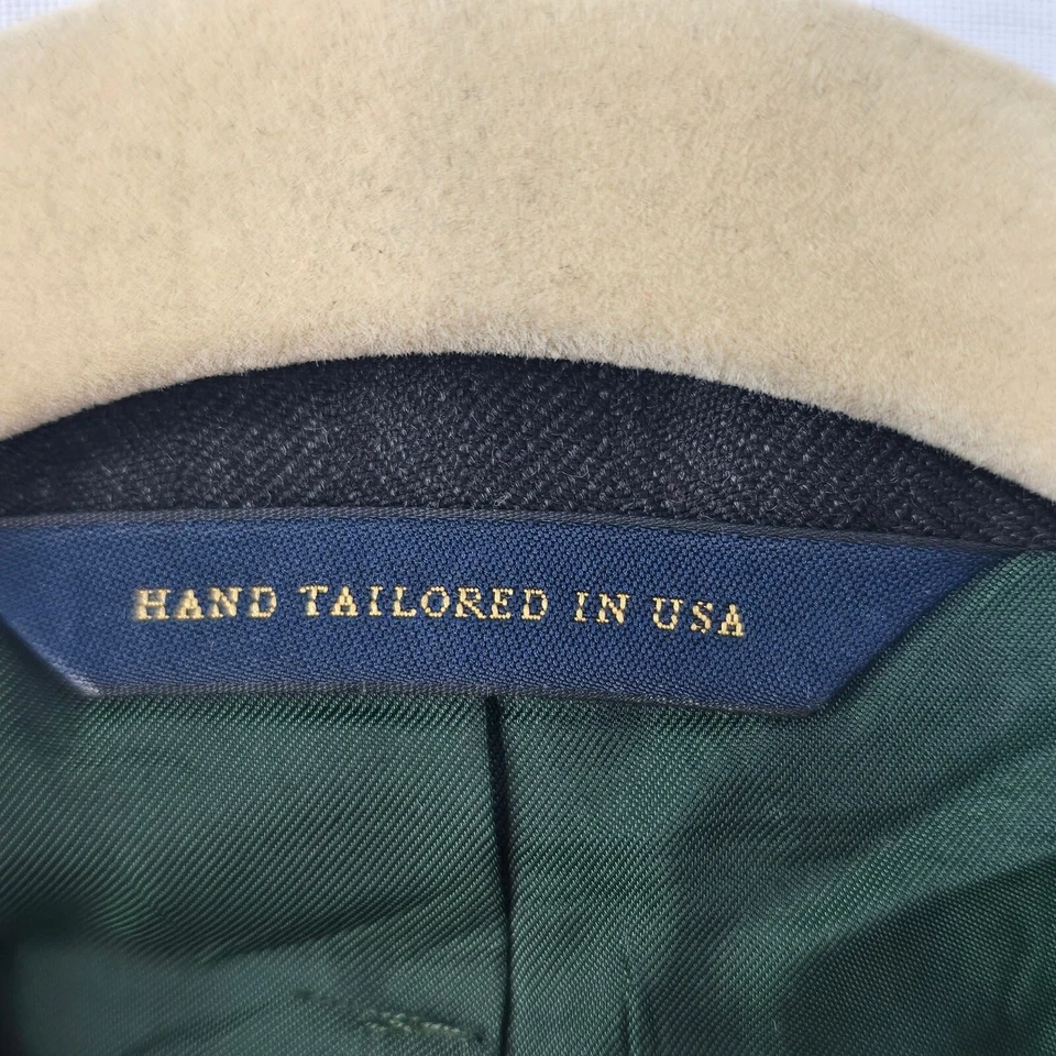 Brooks Brothers Golden Fleece Blazer Herringbone 手工定制 美国 - 44R? 灰色 — 第 3/4 张图片