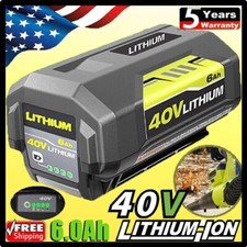 For Ryobi 40Volt 6.0Ah Battery High Capacity Lithium ion OP4050 OP40602 OP4040