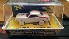 Johnny Lightning Thunderjet 500 Slot Car Hemi Cuda White