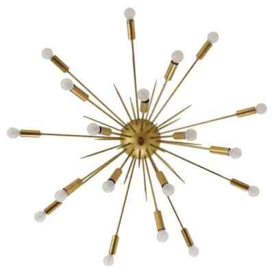 20 Arms Premium Brass Flush Mount Chandelier Light Fixture perfect For Any Room