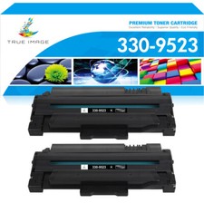 2 Pack Black 330-9523 Toner Cartridge Compatible With Dell 1130 1130N 1133 1135N