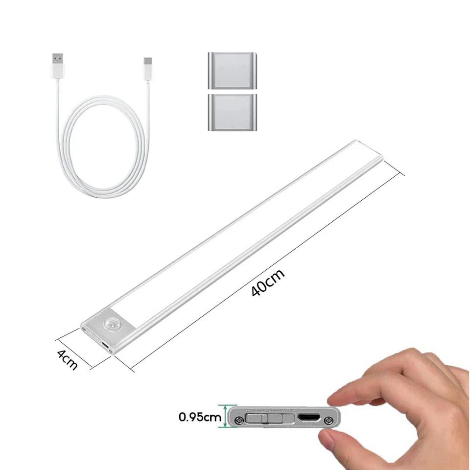 LAMPADA LED SENSORE CREPUSCOLARE RILEVA MOVIMENTO RICARICABILE 2 W LUCE BIANCA - Immagine 4 di 4