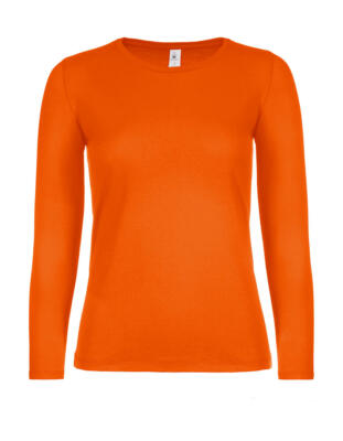 Damen Langarm T-Shirt Longsleeve Shirt Baumwolle Langarmshirt Unisex Rundhals