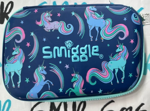 Girls Smiggle Away Hardtop Double Up Pencil Case Univorn NWT