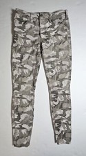 Pilcro  The Letterpress Womens Anthro Velvet Camo Skinny Pants Waist Size 26