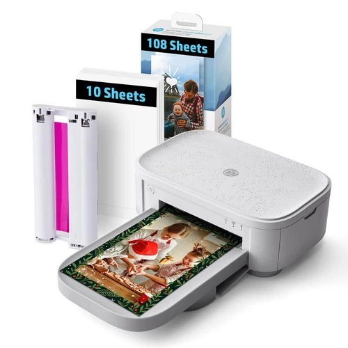 4x6 Instant Photo Printer – 118 Sheets & Cartridge Bundle - Wireless, Wi-Fi, Pre