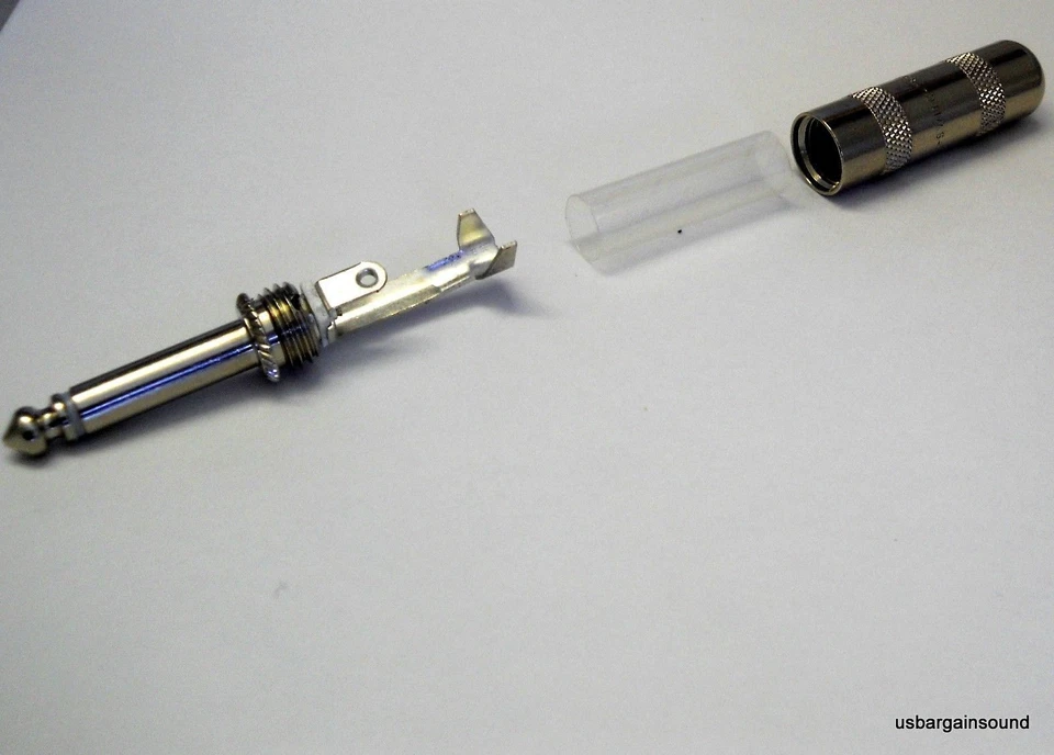 (4 PACK) SWITCHCRAFT 280 1/4" 6.35 mm 2-Conductor Mono TS Phone Plug - Image 2 of 2