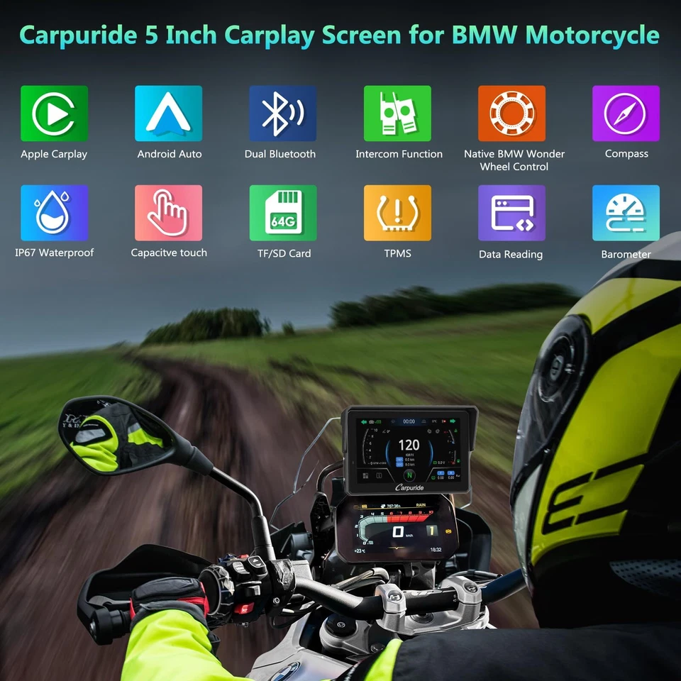 Carpuride W502BS Carplay Android Auto BMW Moto Stereo OEM Transmission Controlle - Image 2 of 4