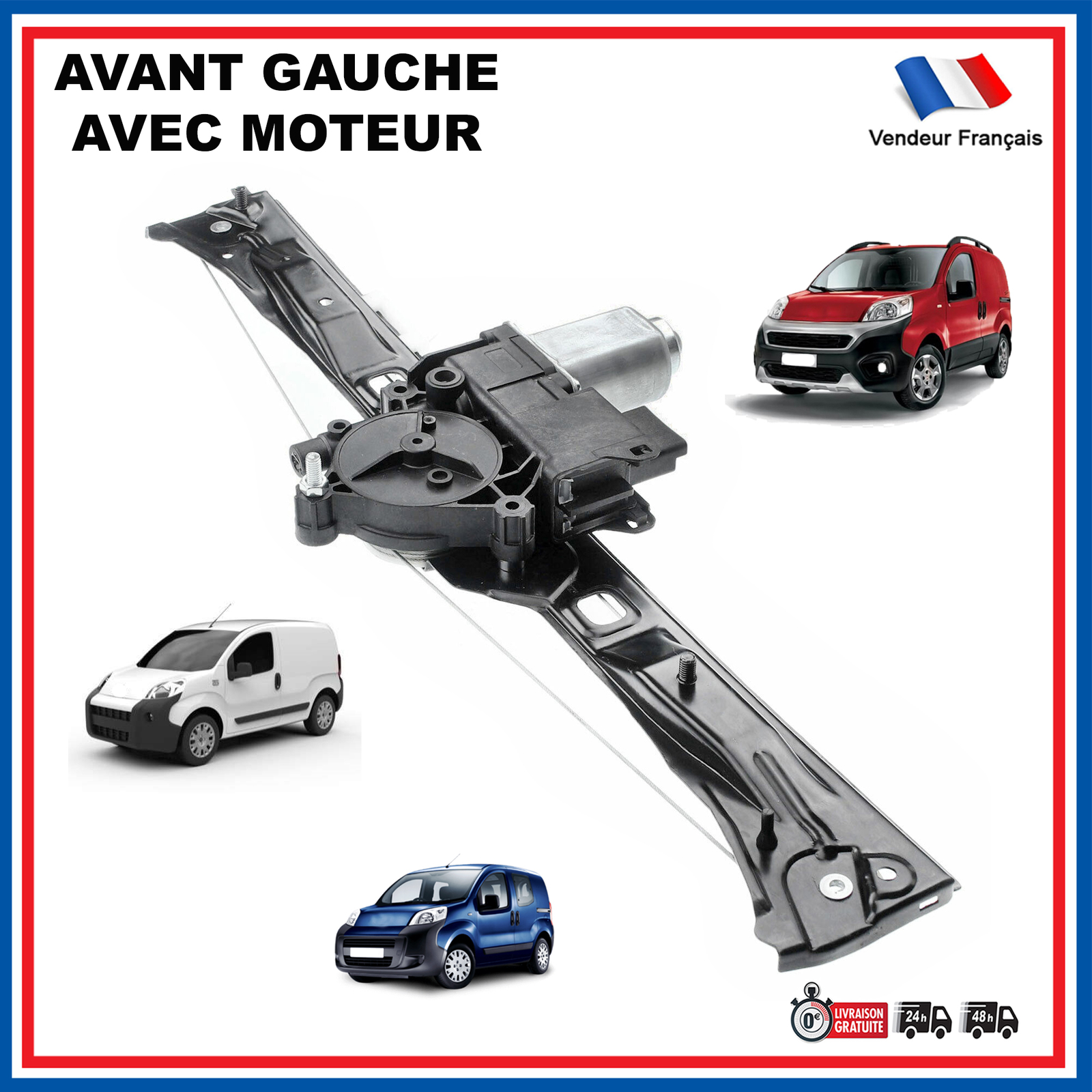 Lève-vitre électrique Nemo Fiorino Bipper pour remplacer mécanisme usé