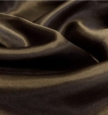 Brown Charmeuse High Quality Satin Fabric Sold By The Yard