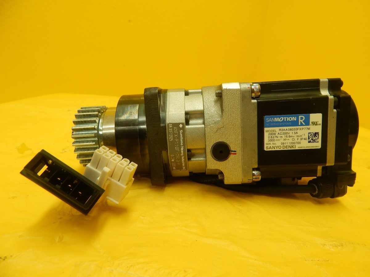 Sanyo Denki R2AA06020FXP77M AC Servo Motor Sumitomo ANFX-P110F
