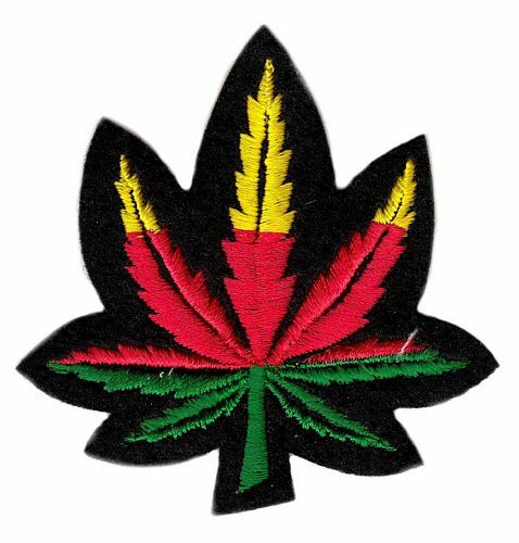 AufnäHer Patch Hanfblatt Reggae 7 X 7 Cm-image