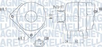 Magneti Marelli Lichtmaschine Generator Lima 063732054010 14V FüR Renault Clio 3