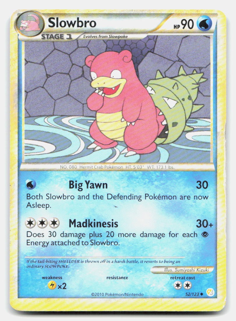 Slowbro 52/123 Uncommon HeartGold & SoulSilver Pokemon LP