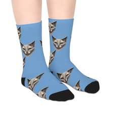 Cat Face Socks; Origami Cat Sock Design