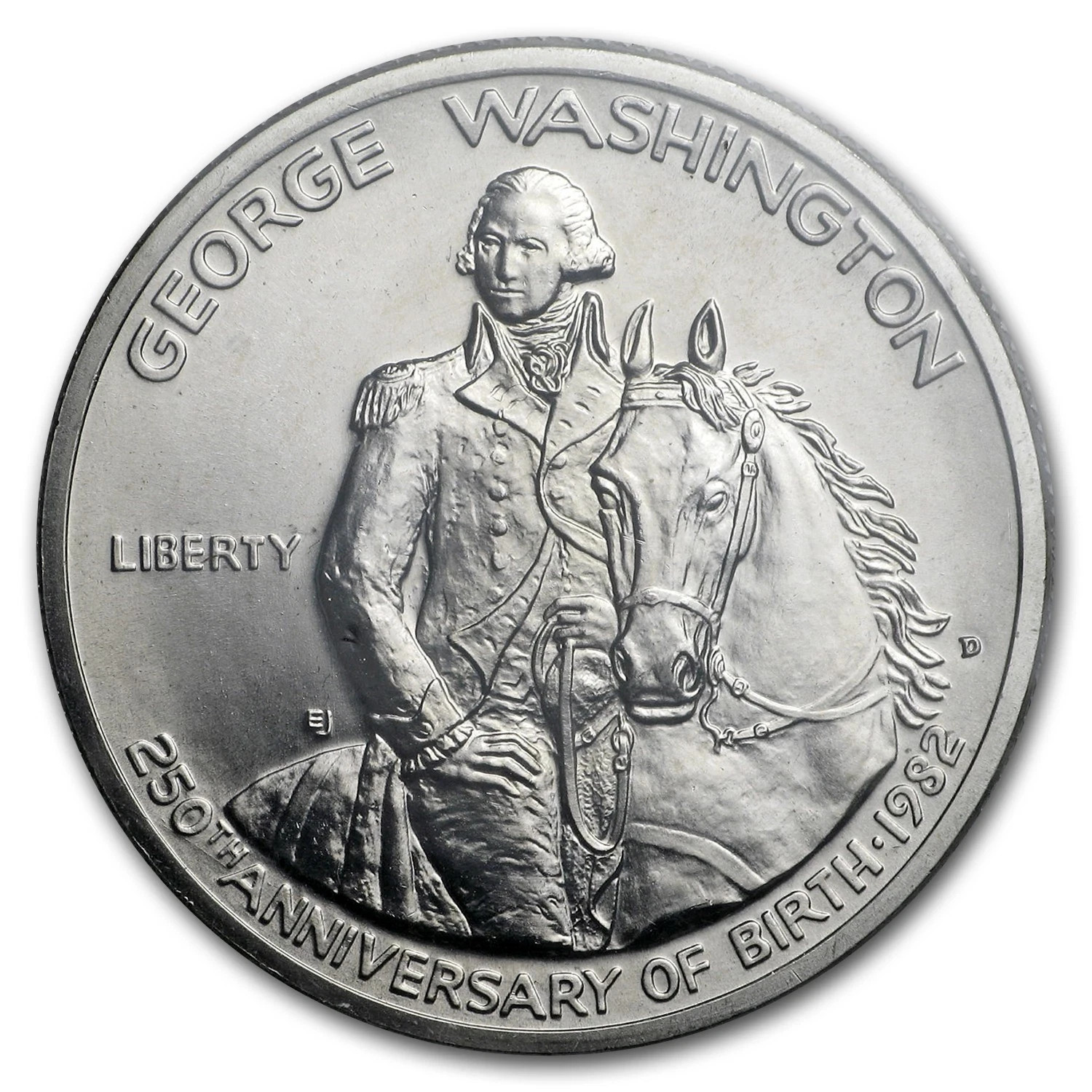1982-D George Washington 1/2 Dollar 90% Silver Commemorative BU (Box & COA)