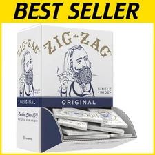 Zig Zag White Rolling Papers - Flax Fiber, Thin Glue Line