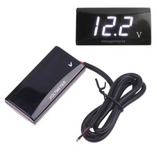 UK 12V LED Digital Display Voltmeter Car Motorcycle Voltage Gauge Panel Mete