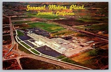 Fremont California General Motors Plant Aerial View CA 1960's Vintage Postcard