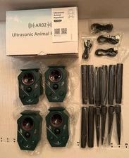 Solar Powered Ultrasonic Animal Repellent 4-Pack