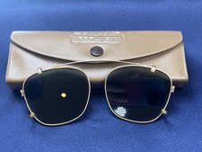 Vintage American Optical AO Polaroid Sunvogue Clip-On Sunglasses w Case