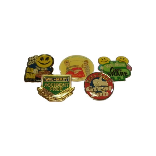 Lot of 5 Walmart Employee Enamel Pins Accident Free Great Job Share Of The Pie