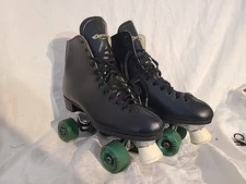 Dominion Canada Indoor Leather Roller Skates Men's 10 Black Esprit